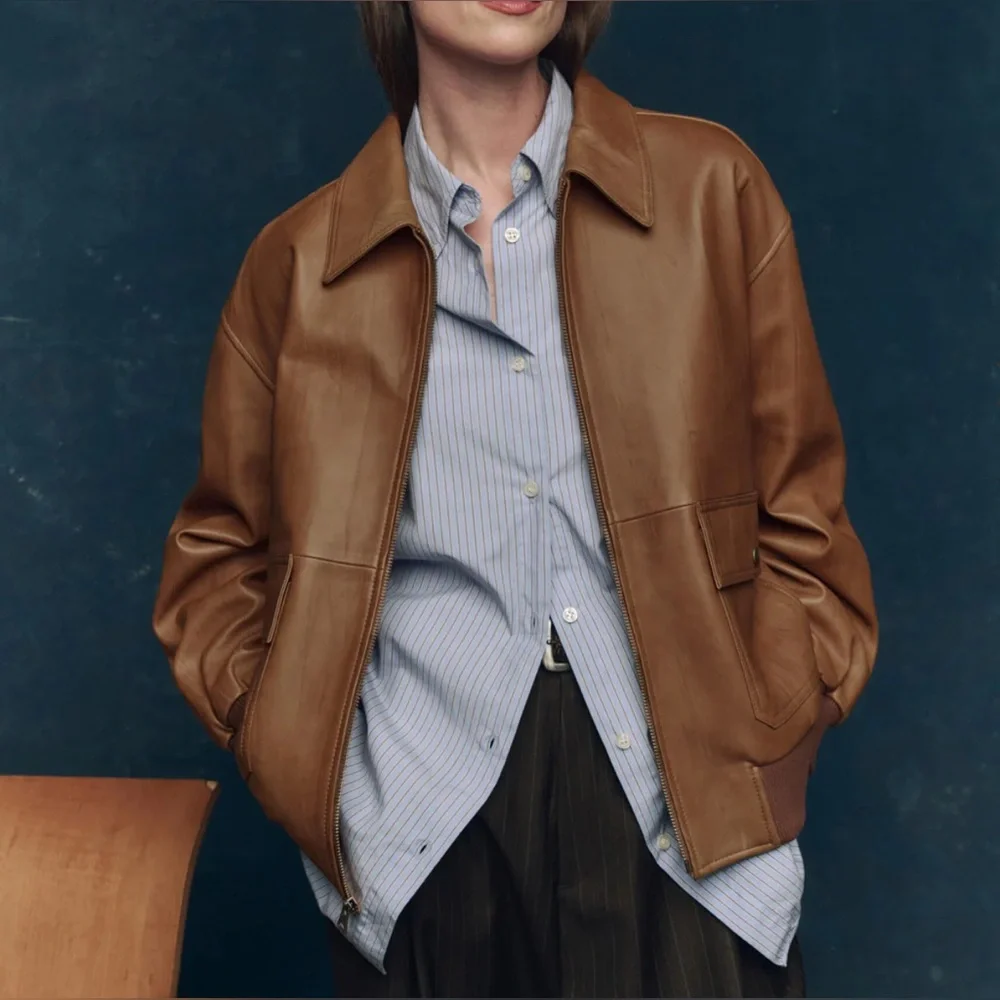 The Flight Jacket. The Great. Saddle Brown. Size 0. Original price $995 - Picture 1 of 9